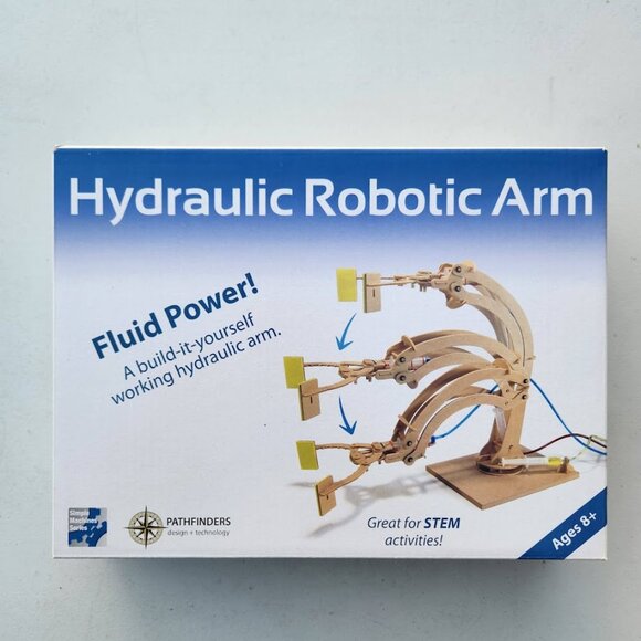 NEW PATHFINDERS STEM Kit Hydraulic Robotic Arm |Wooden Building STEM Kit Toy Mec - Picture 2 of 16
